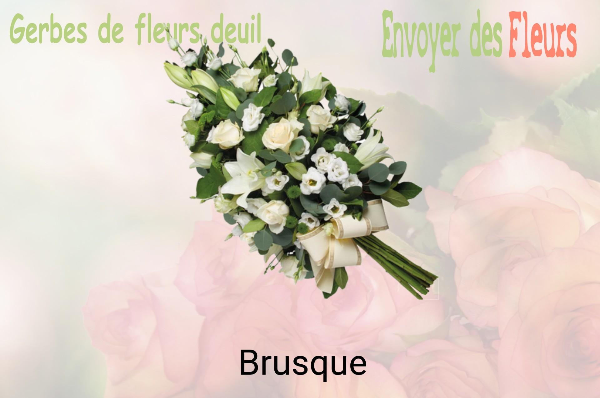 Gerbe de fleurs de deuil livrée à Brusque
